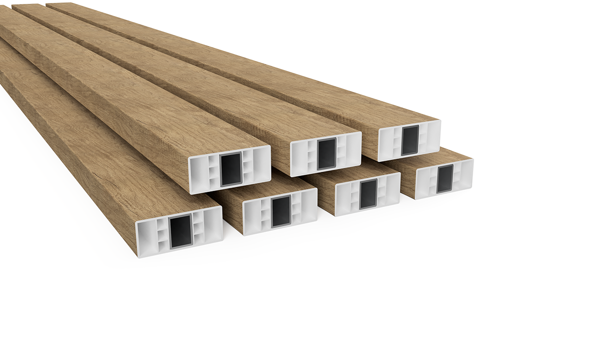 Sitzbank Banklatten Kunststoff PVC Holzoptik Desert Oak Eiche hell